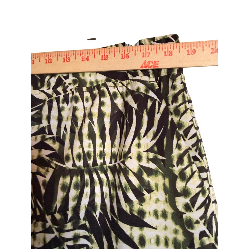Tropical Modest Vacation Active J.Jill Fit Green Palm Leaf Print Skort Lg - Picture 7 of 10